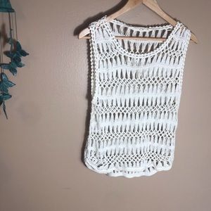 Hippie Laundry Open Knit Tank Top Size Medium